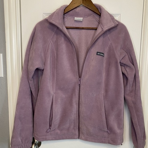 Columbia Women's Medium Full Zip Fleece Jacket Purple Benton Springs - Picture 1 of 2
